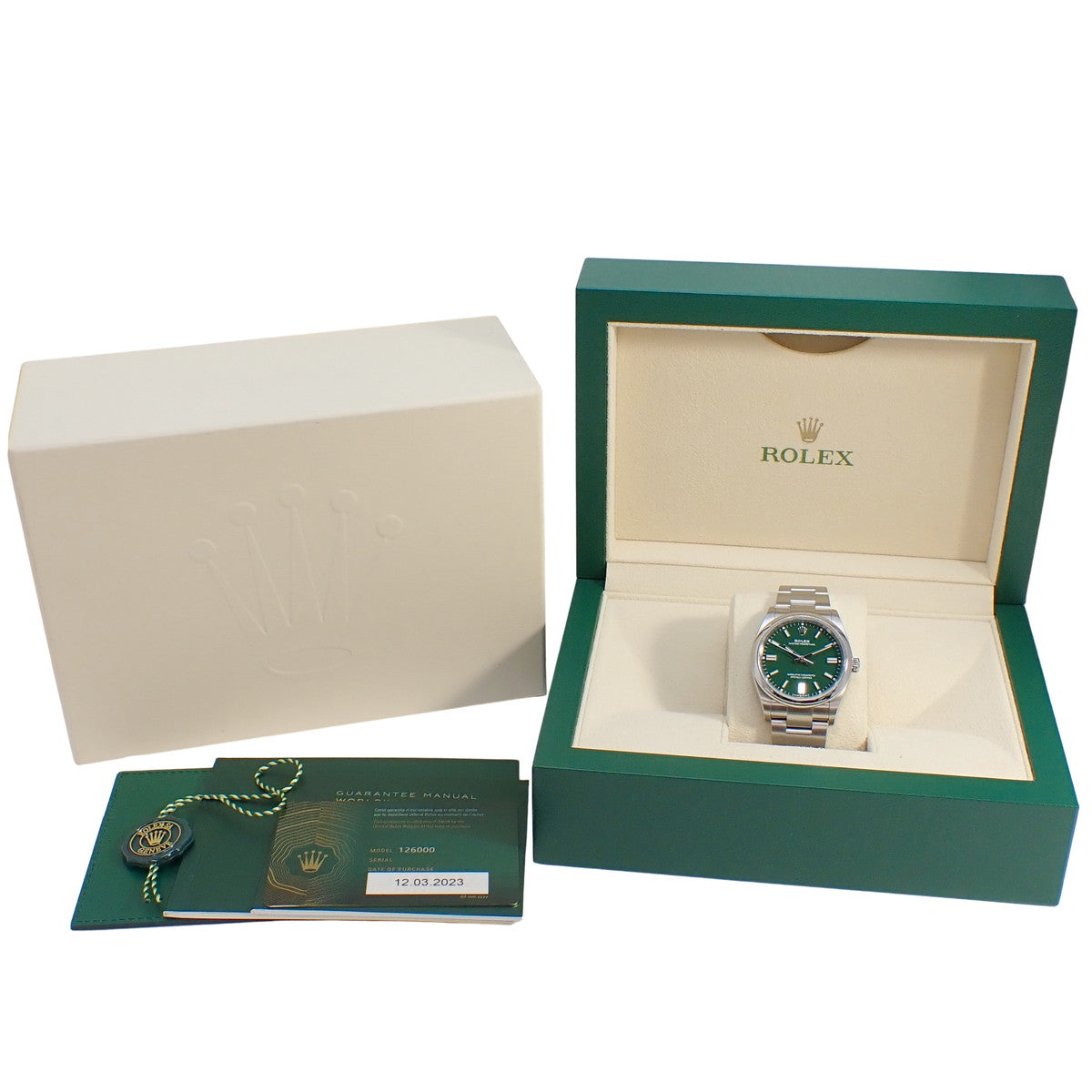 オイスターパーペチュアル36 126000 SS ランダム番 グリーン 自動巻き メンズ