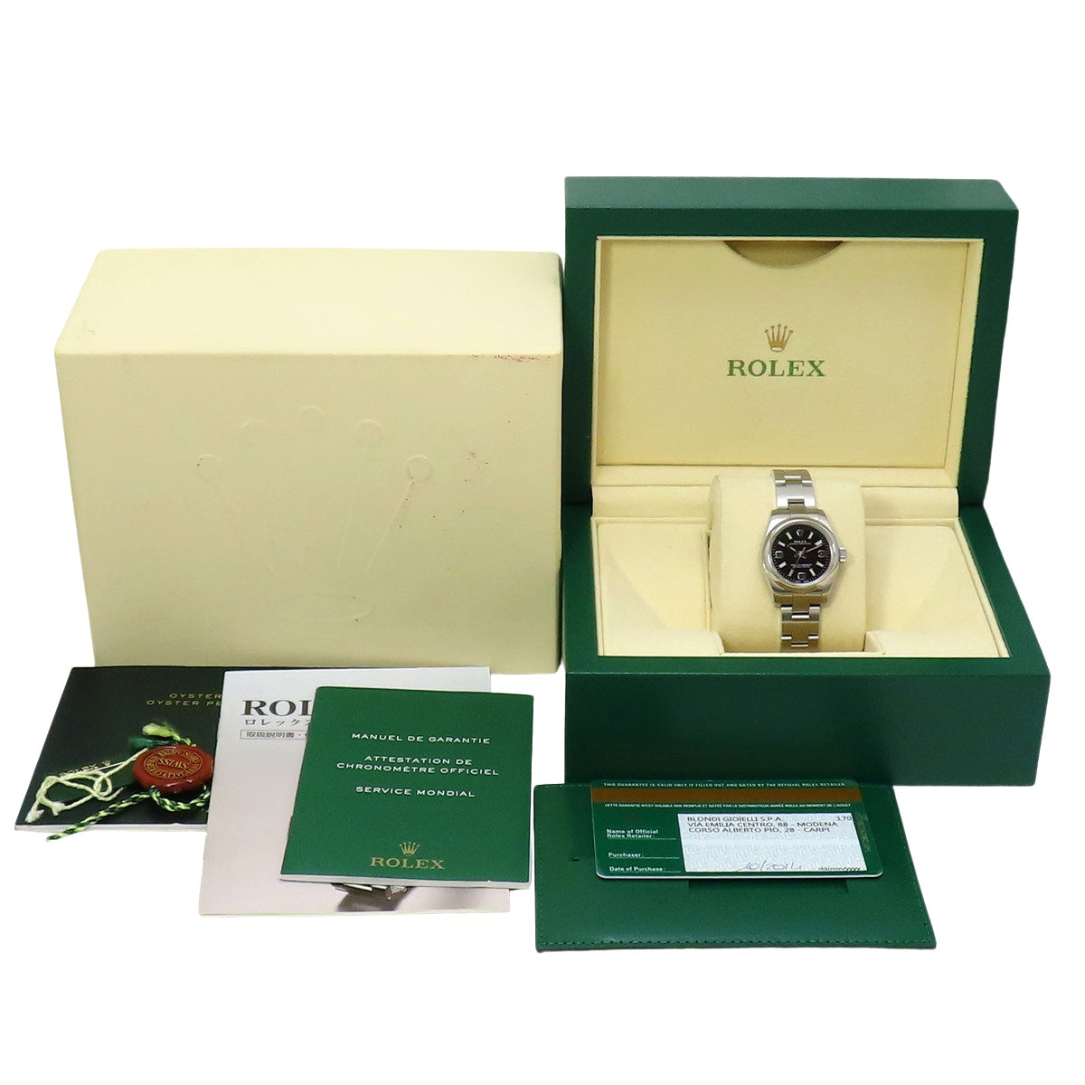 オイスターパーペチュアル 176200 SS ランダム番 ブラック 自動巻き レディース