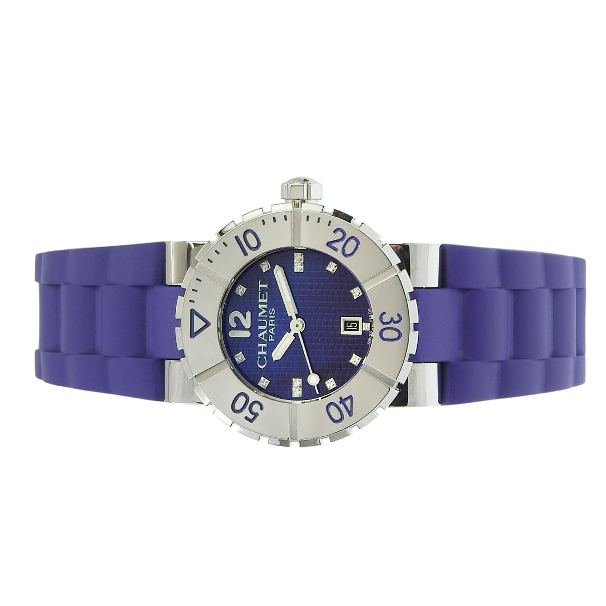 クラスワン 622C SS/ラバー ダイヤインデックス クオーツ レディース