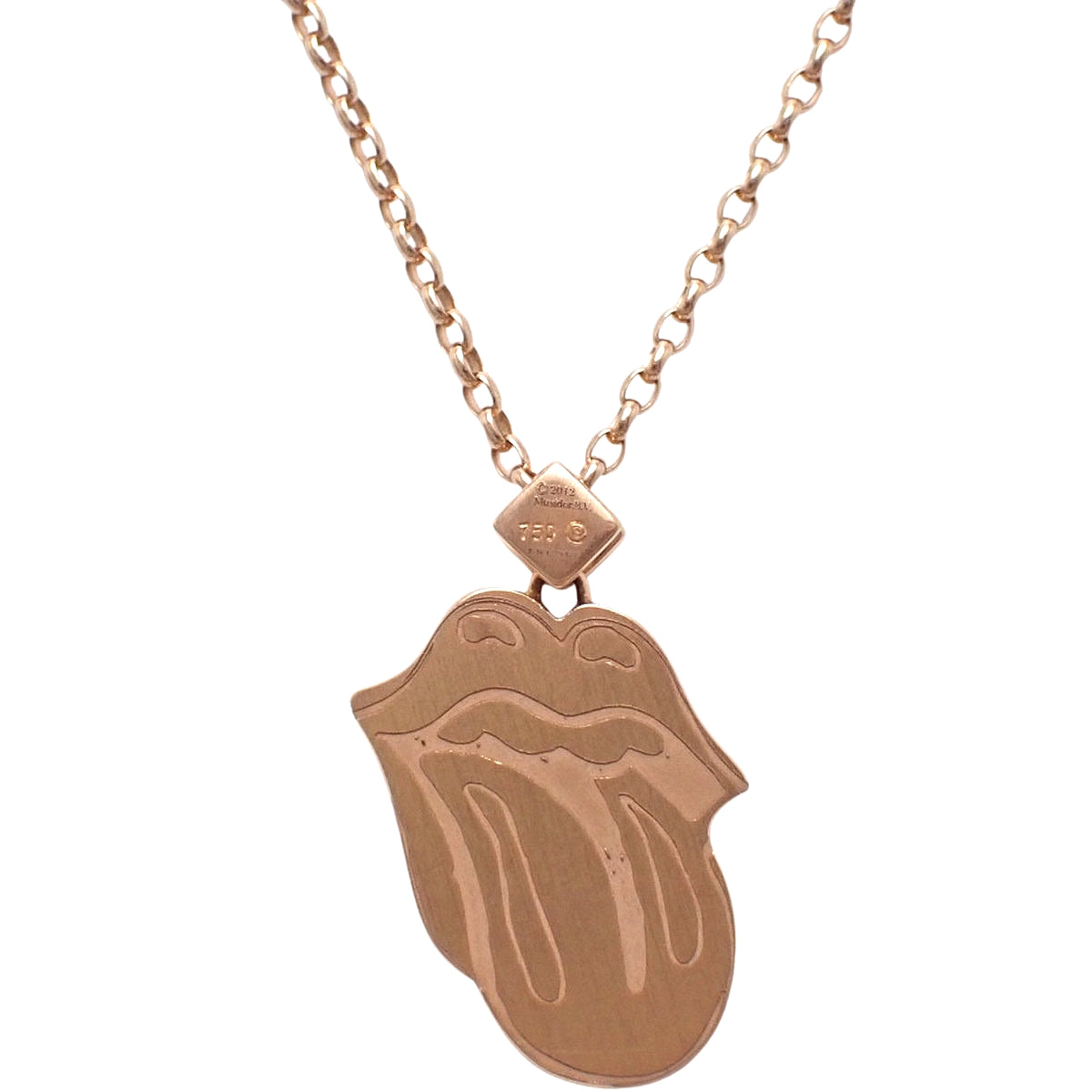 ENUOVE ザ･ローリング･ストーンズ ネックレス ピンクゴールド K18PG 13.4g