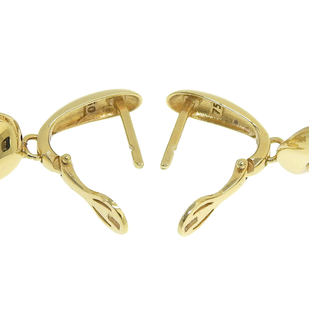 Chain Earrings, Yellow Gold K18YG, 6.6g