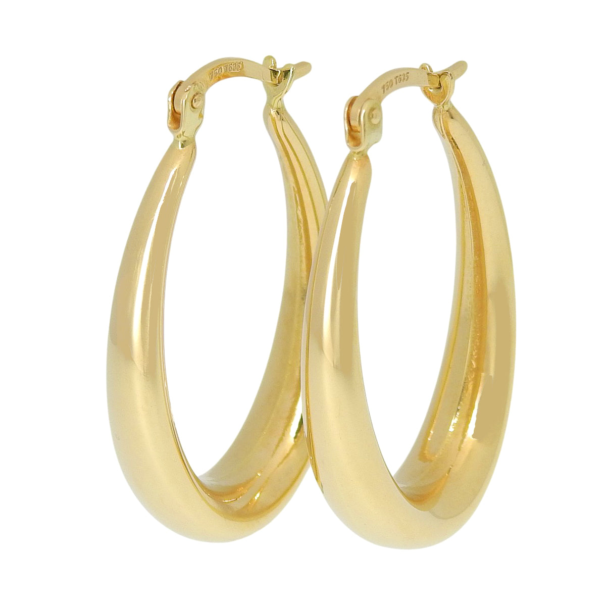 フープピアス イエローゴールド K18YG 3.3g