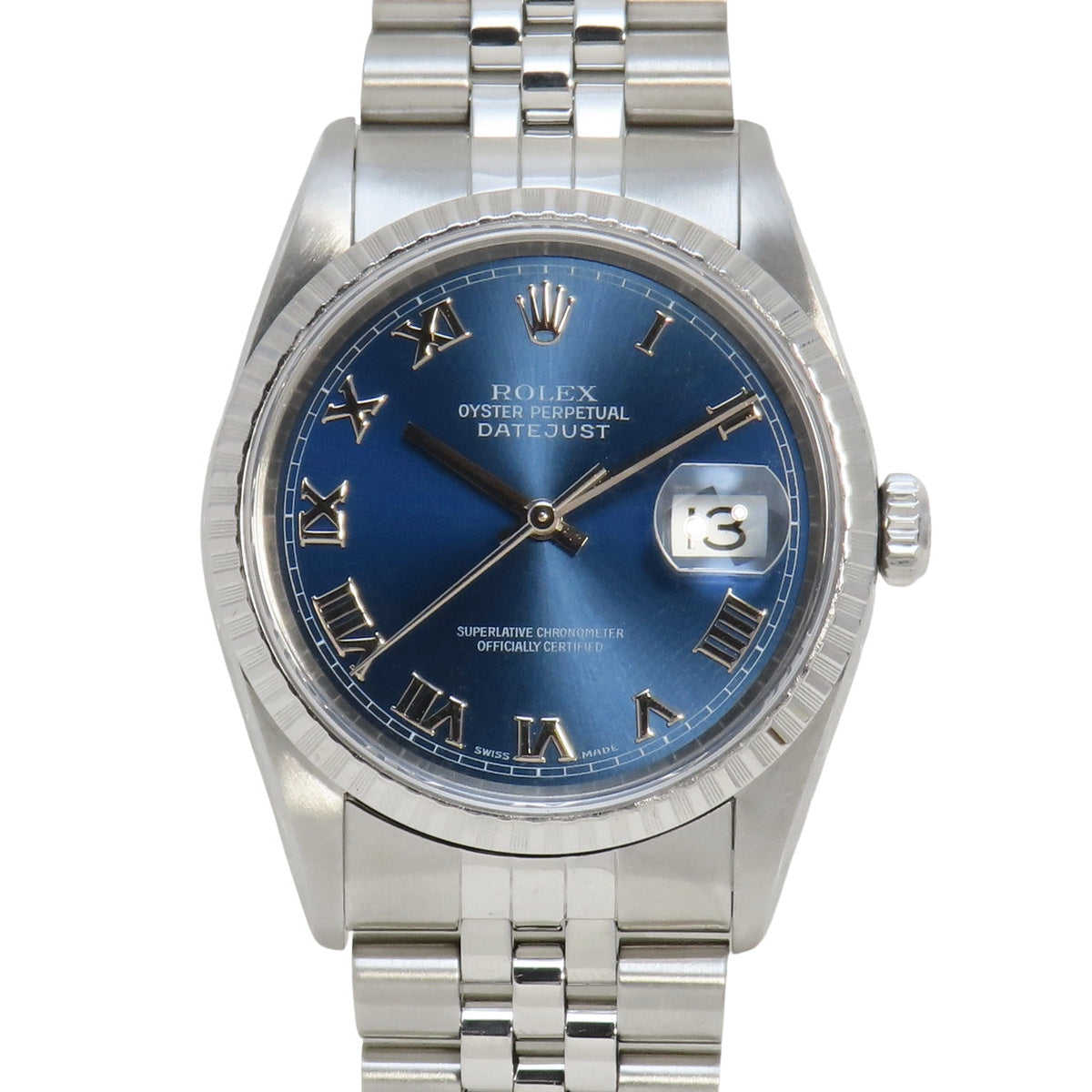 Datejust 16220 SS A-number 蓝色自动男士腕表