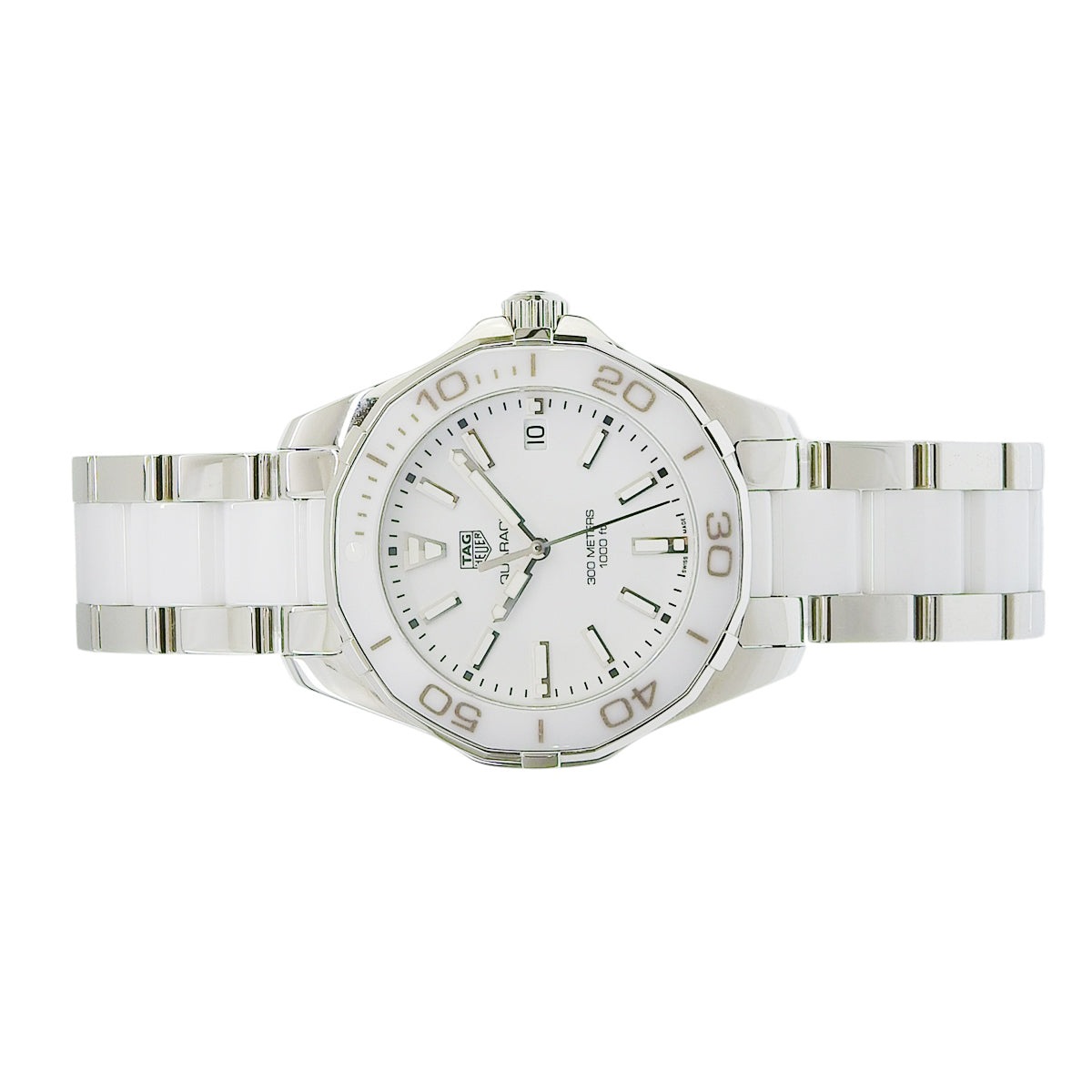 アクアレーサー WAY131B.BA0914 SS/CE ホワイト クオーツ レディース