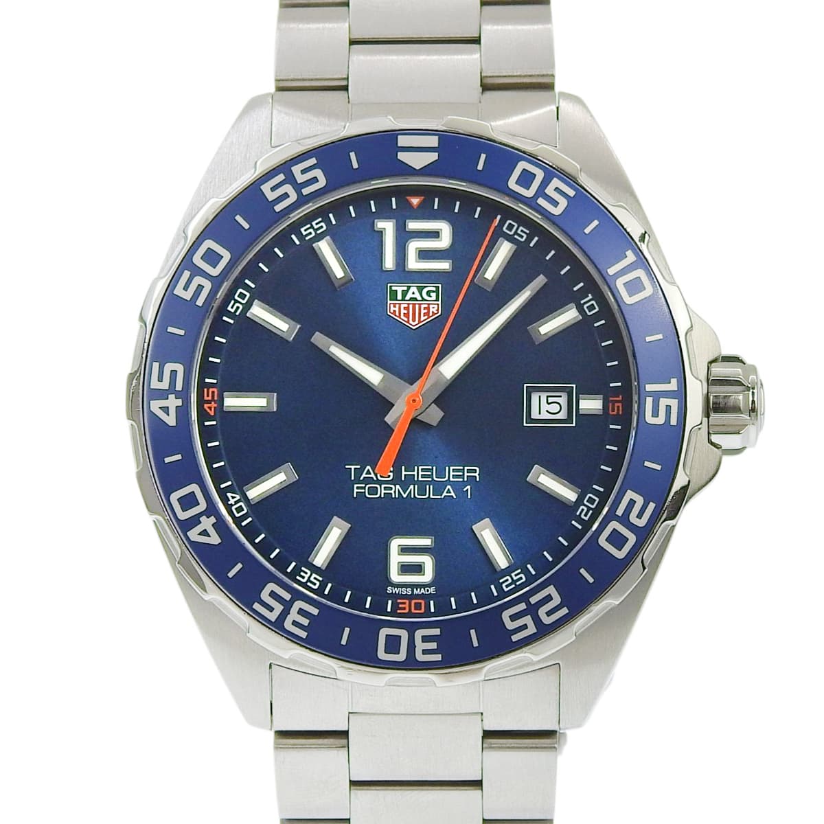 フォーミュラ1 デイト WAZ1010 SS ブルー クオーツ レディース