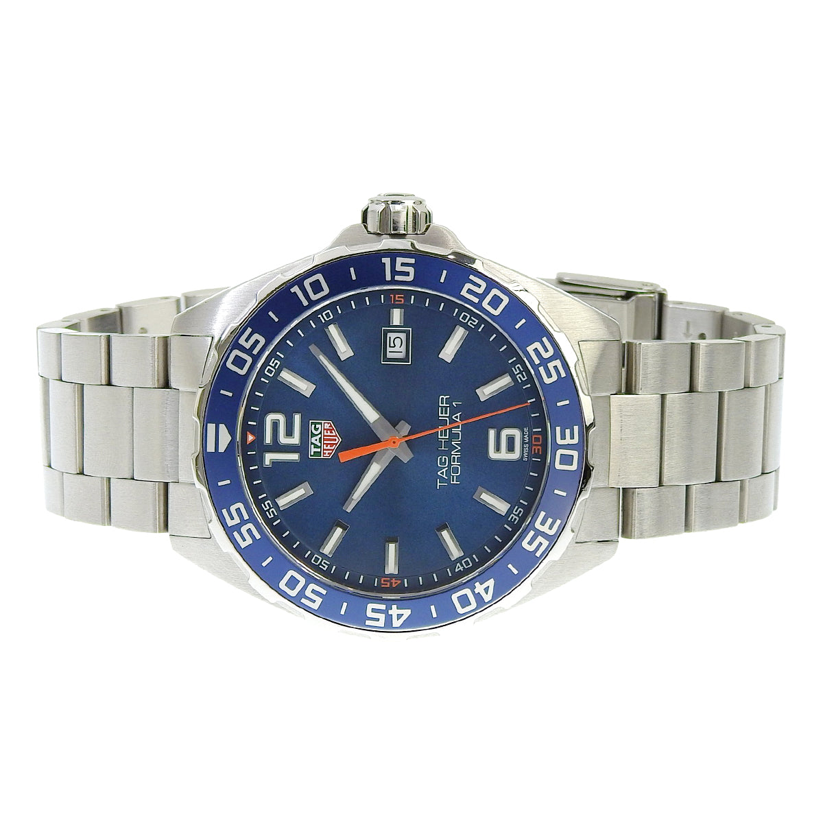 フォーミュラ1 デイト WAZ1010 SS ブルー クオーツ レディース