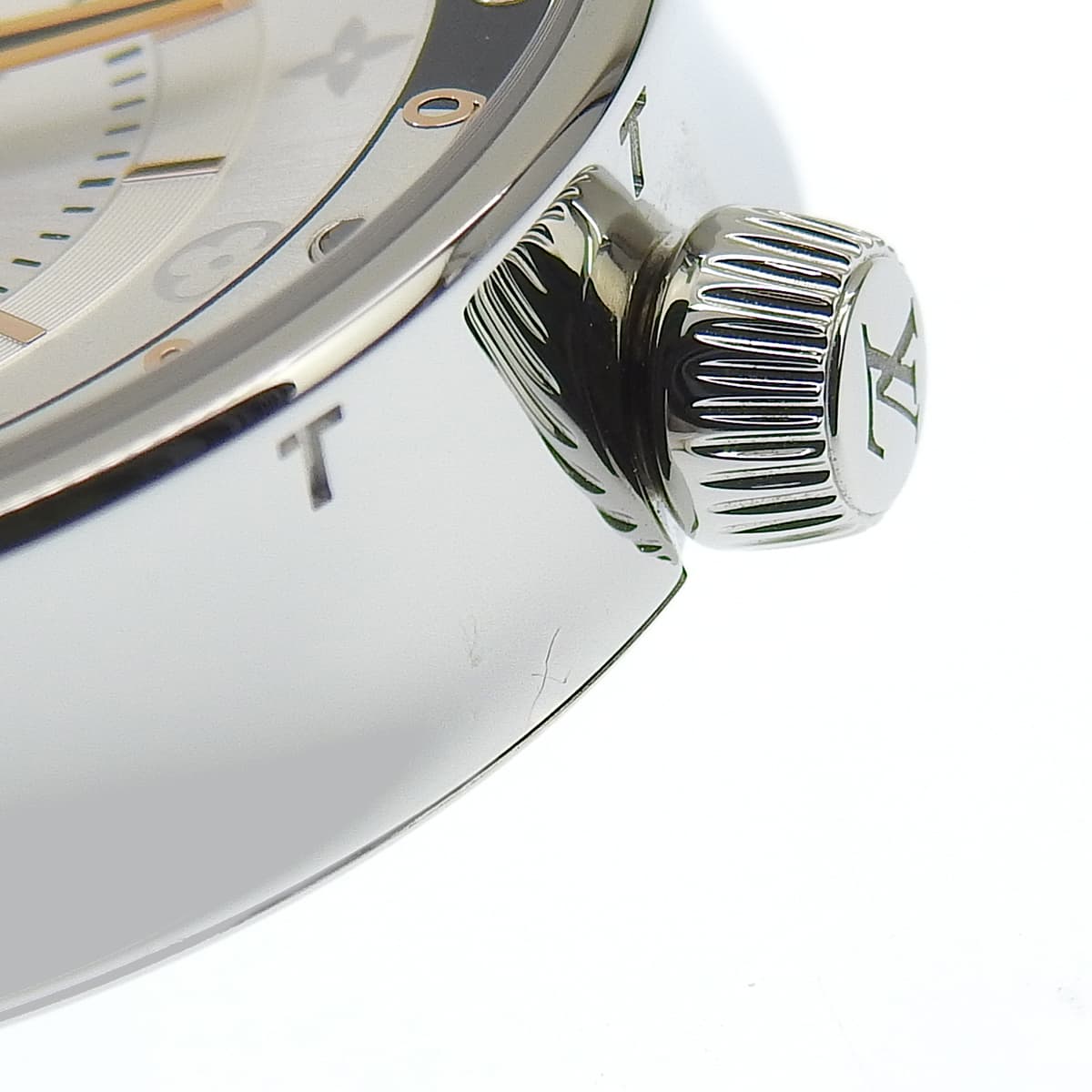 Tambour Moon Dual Time MM 12PD QA108 SS/Rubber Diamond Indexes Quartz Ladies