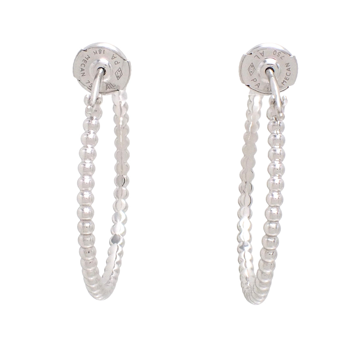 ペルレ ゴールドパール フープピアス スモールモデル ホワイトゴールド K18WG 9.1g