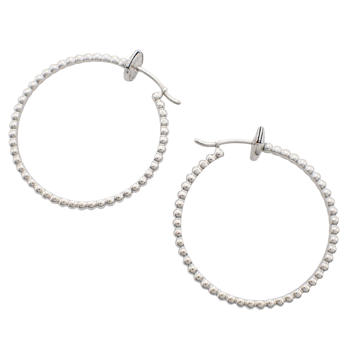 ペルレ ゴールドパール フープピアス スモールモデル ホワイトゴールド K18WG 9.1g