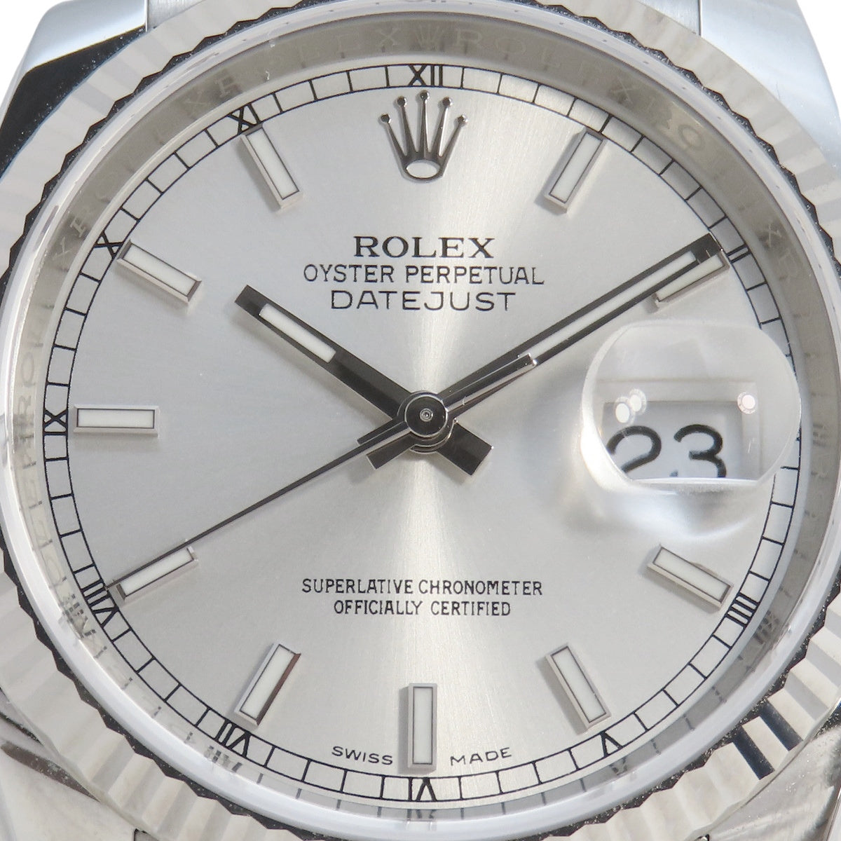 デイトジャスト 116234 WG/SS ランダム番 シルバー 自動巻き メンズ