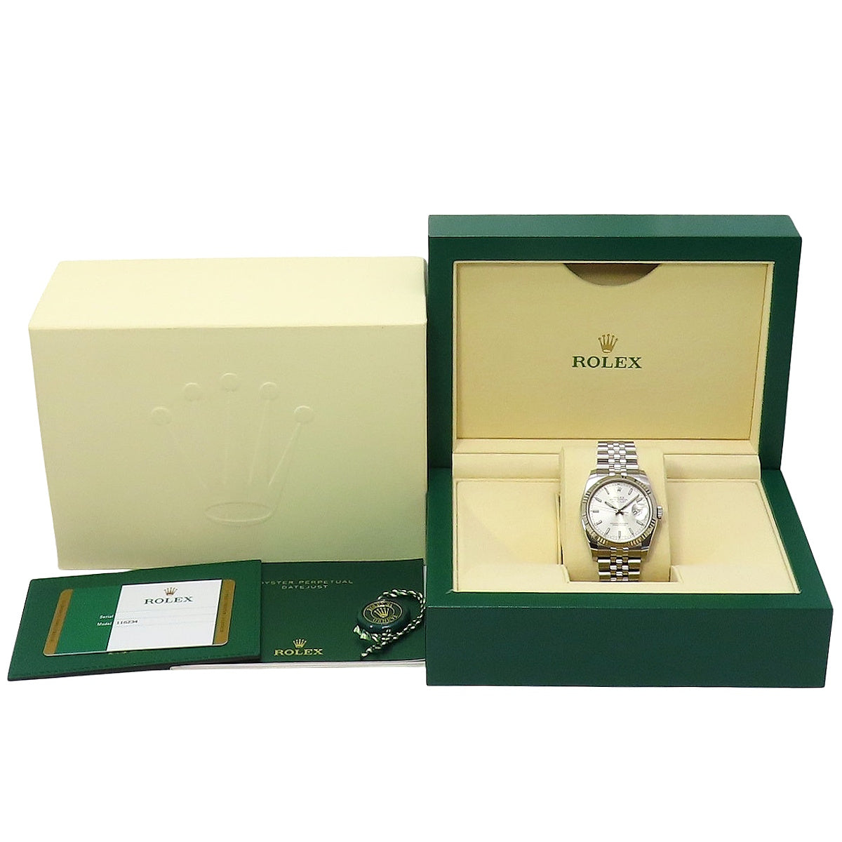 デイトジャスト 116234 WG/SS ランダム番 シルバー 自動巻き メンズ