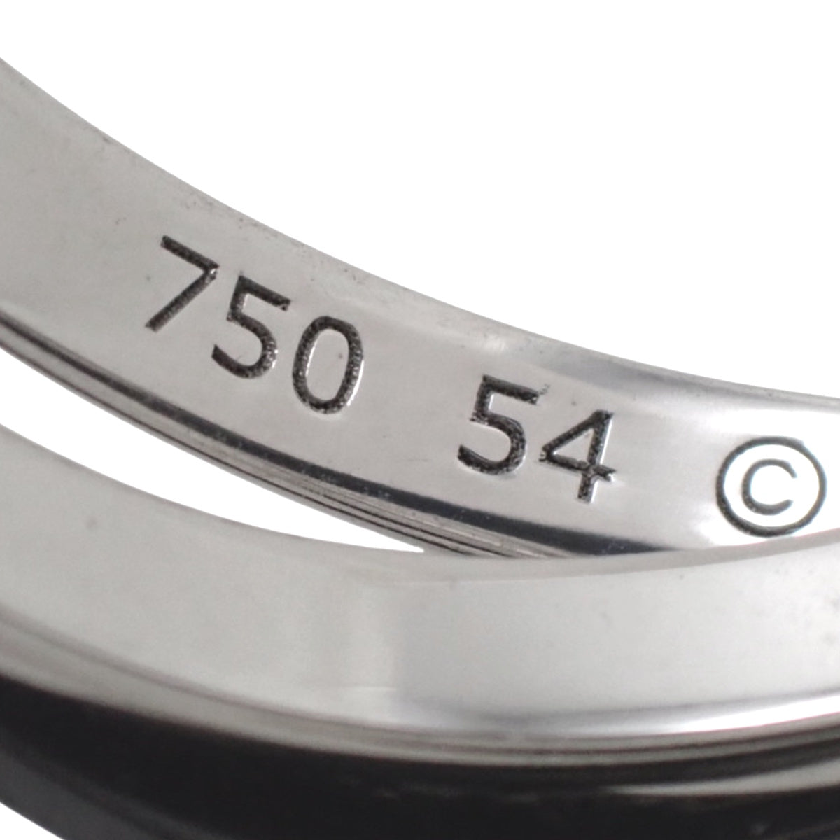 三位一体戒指，陶瓷材质，小号，半密镶钻石，18K白金，陶瓷，CE认证