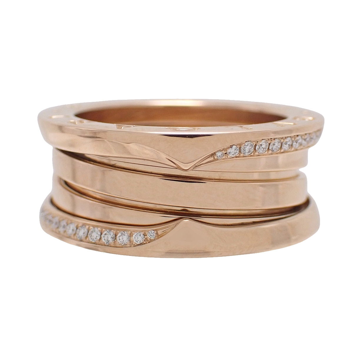 B.zero1 Diamond Ring in Pink Gold, 18K Gold, 11.6g