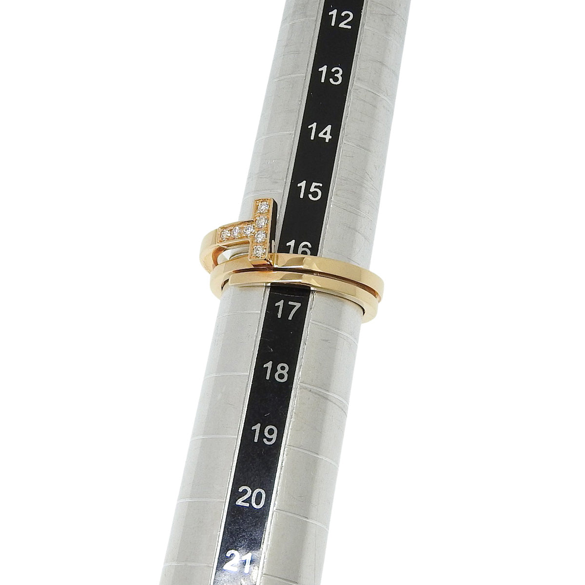 スクエア ラップ リング ダイヤモンド ピンクゴールド K18PG 8.1g