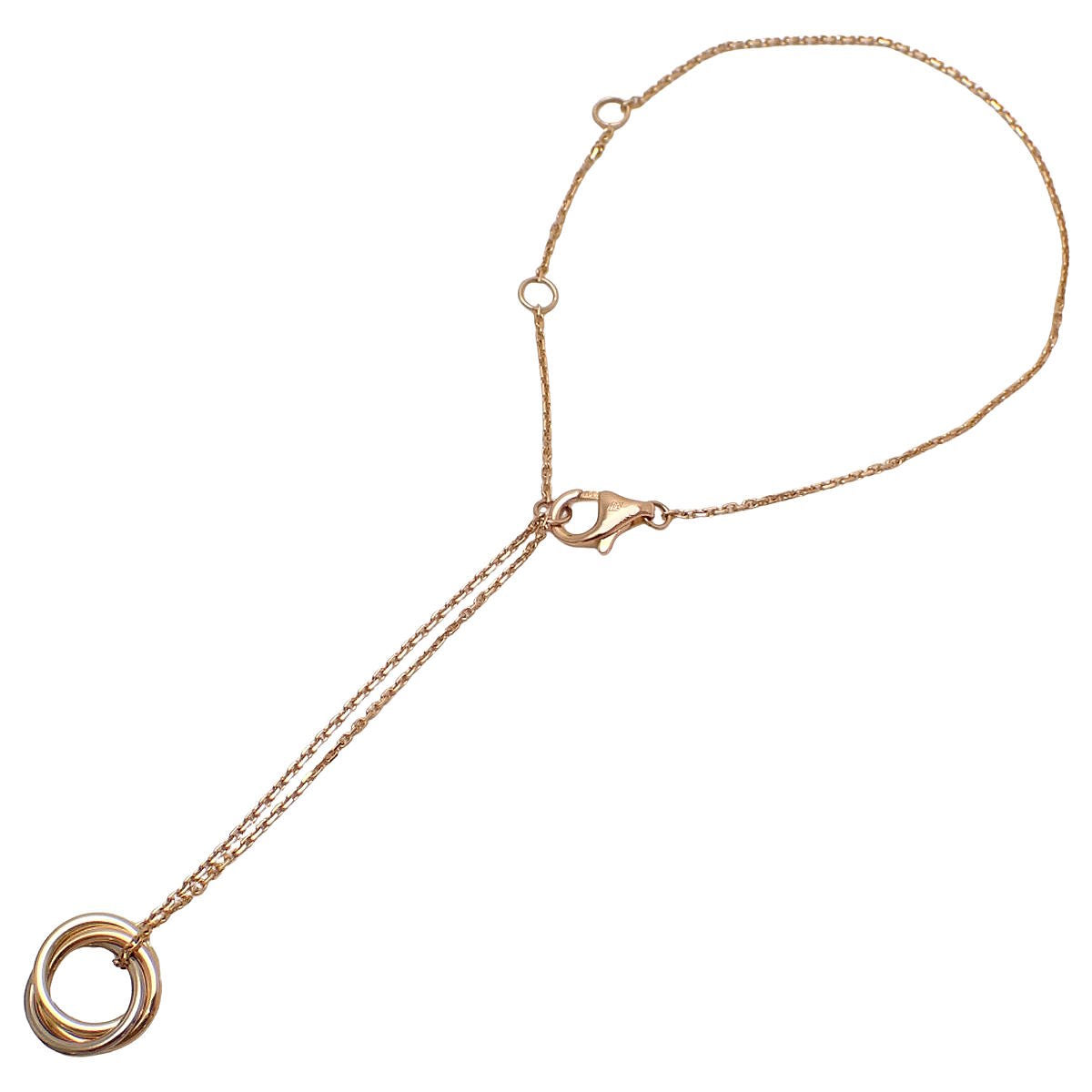 スウィート トリニティ ブレスレット K18WG K18PG K18YG 2.3g