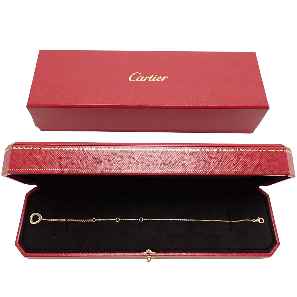 スウィート トリニティ ブレスレット K18WG K18PG K18YG 2.3g