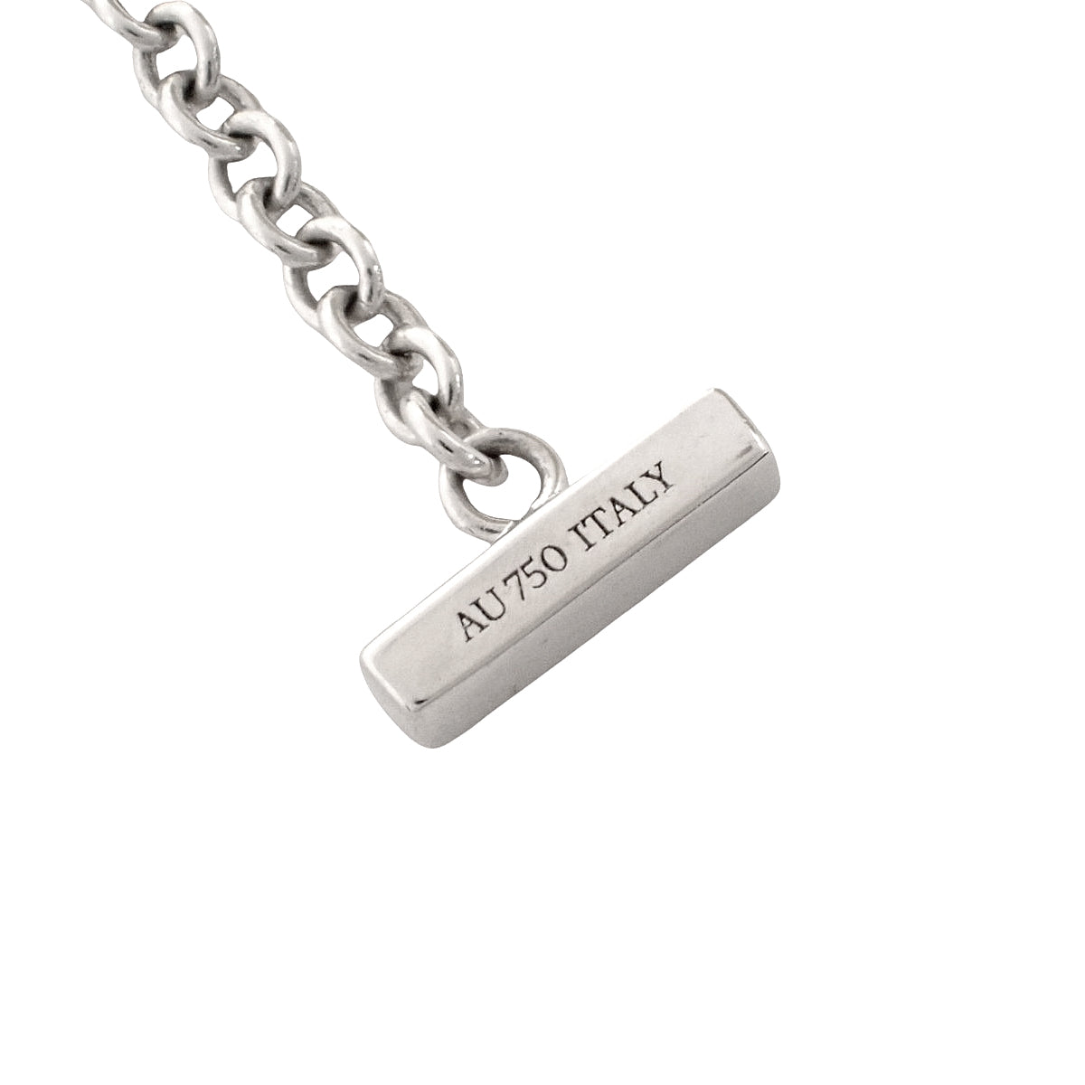 T字形微笑手链，镶钻，18K白金，2.4克