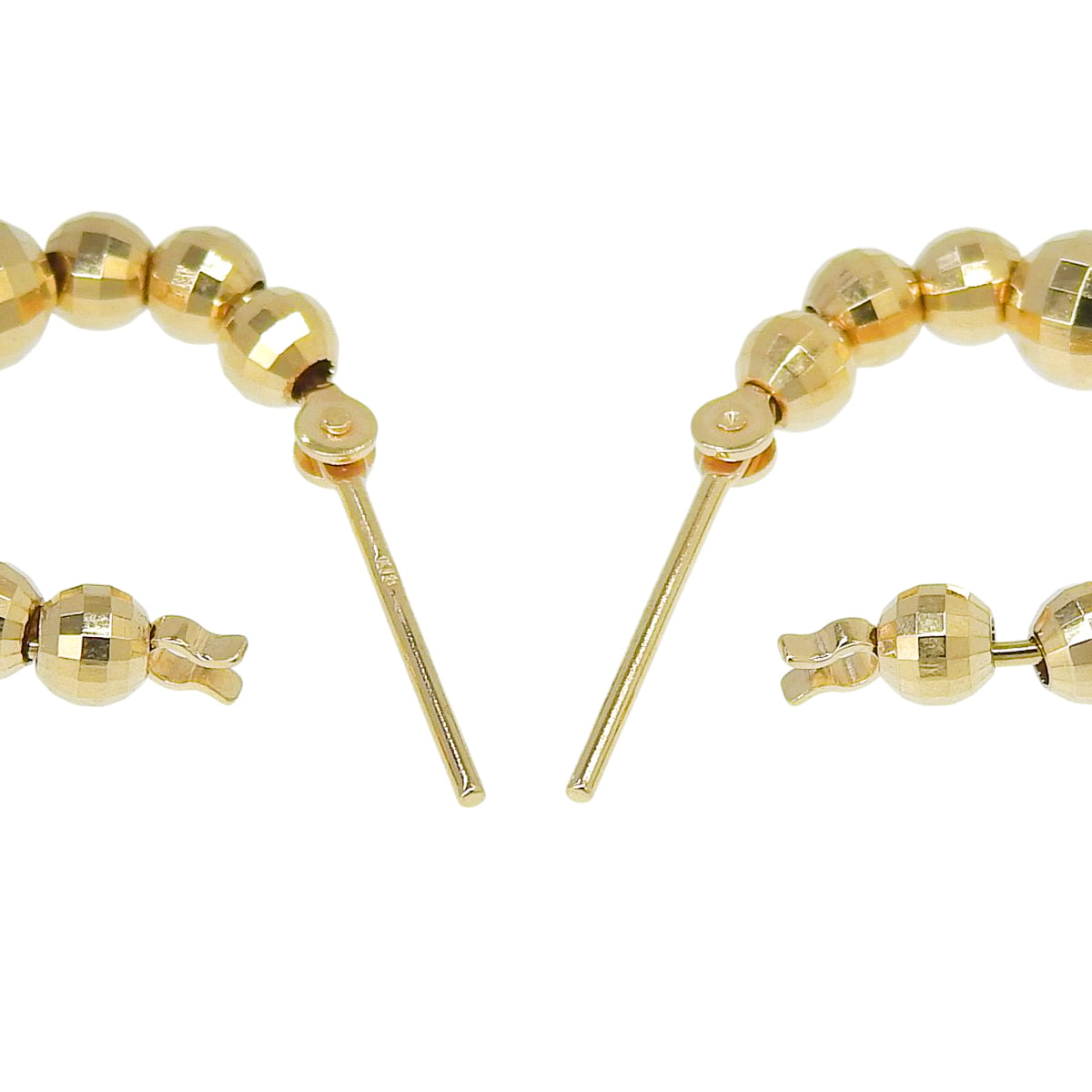 Ball Stud Earrings, K18YG Yellow Gold, 1.3g