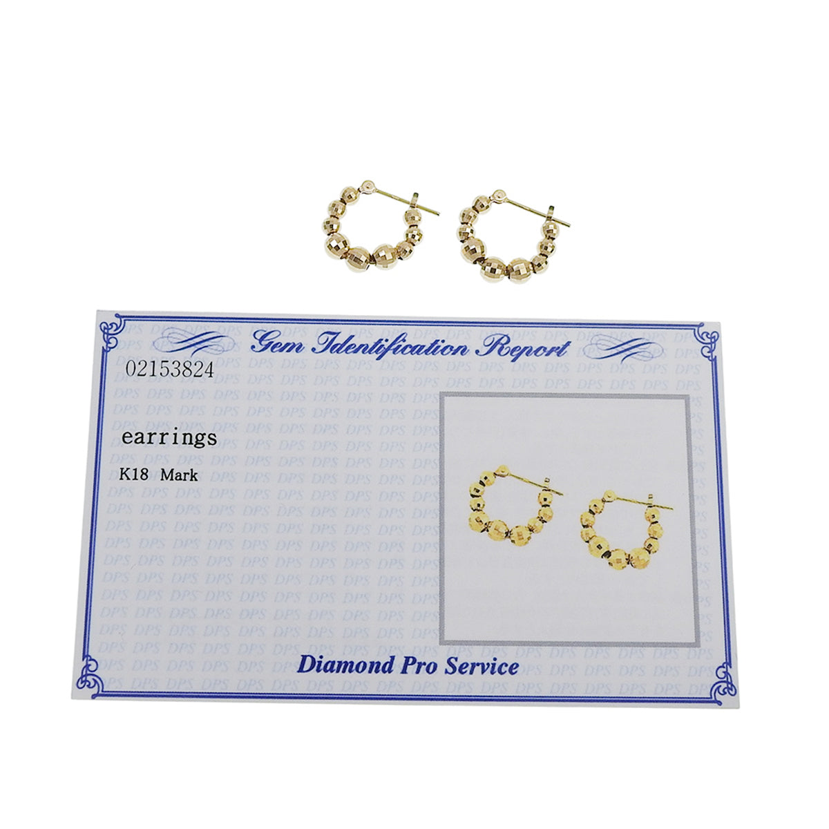 Ball Stud Earrings, K18YG Yellow Gold, 1.3g