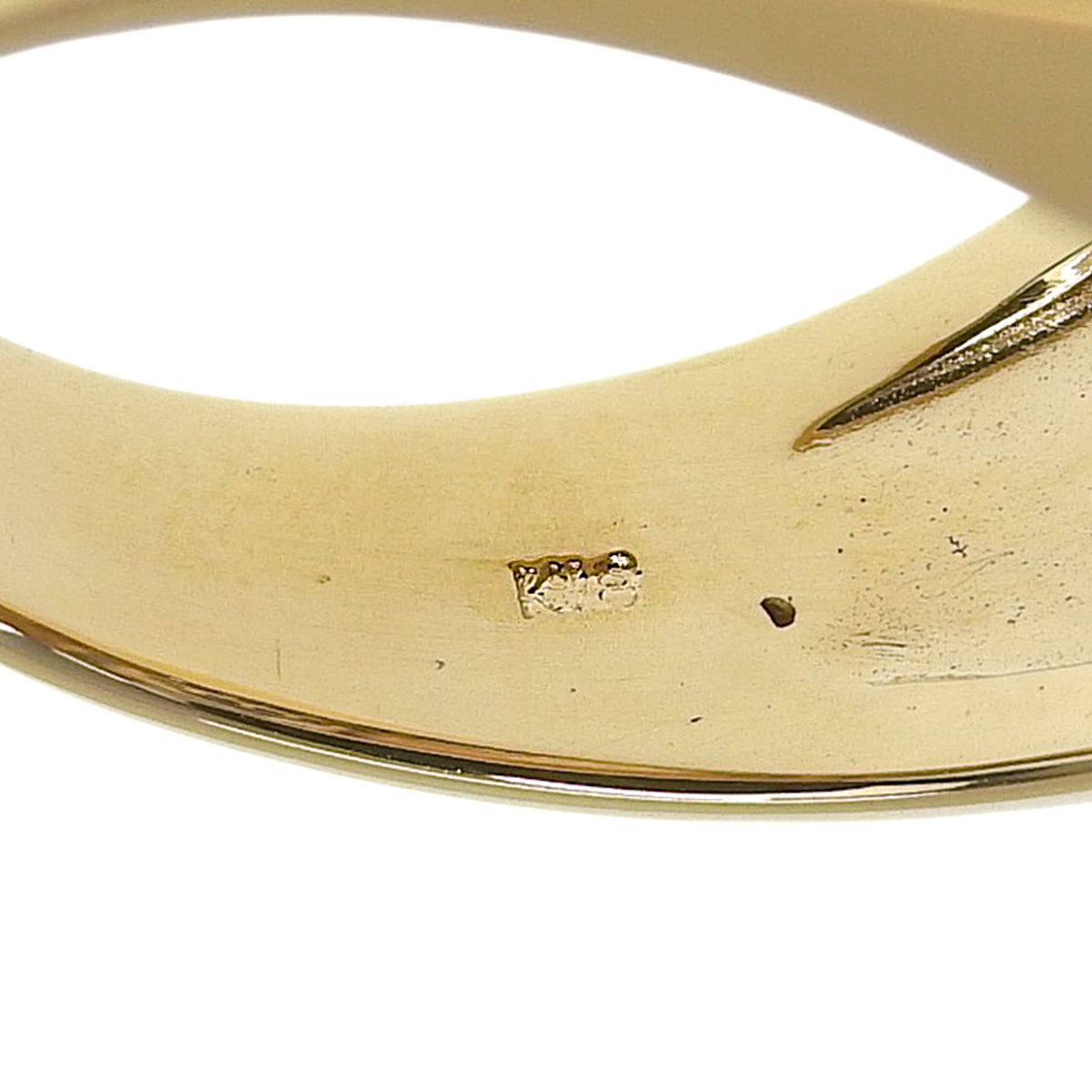 Sapphire Signet Ring S0.90,0.35/D0.45 Yellow Gold K18YG 8.3g