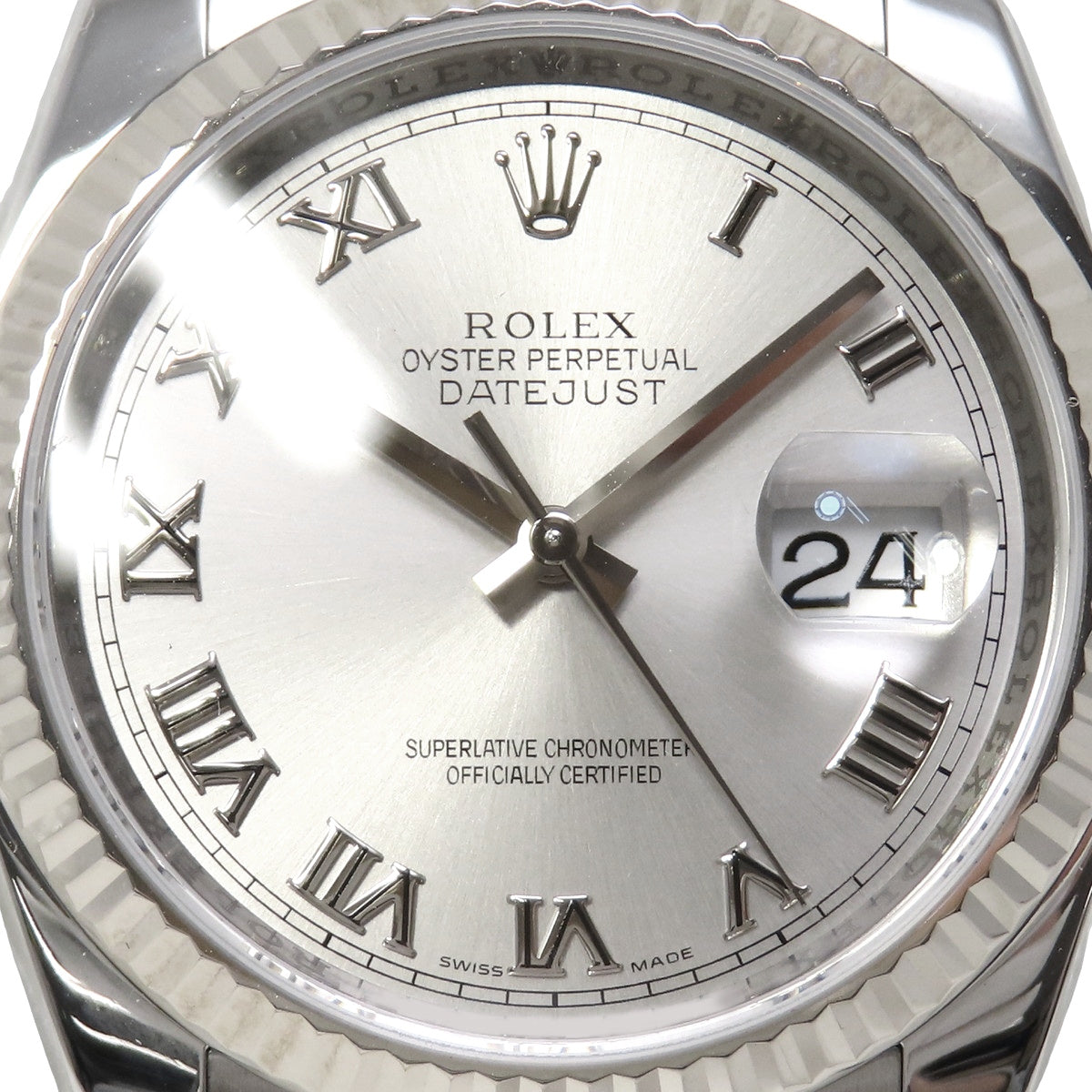 日志型 116234 白金/精钢 G字头 灰色 自动机械 男款