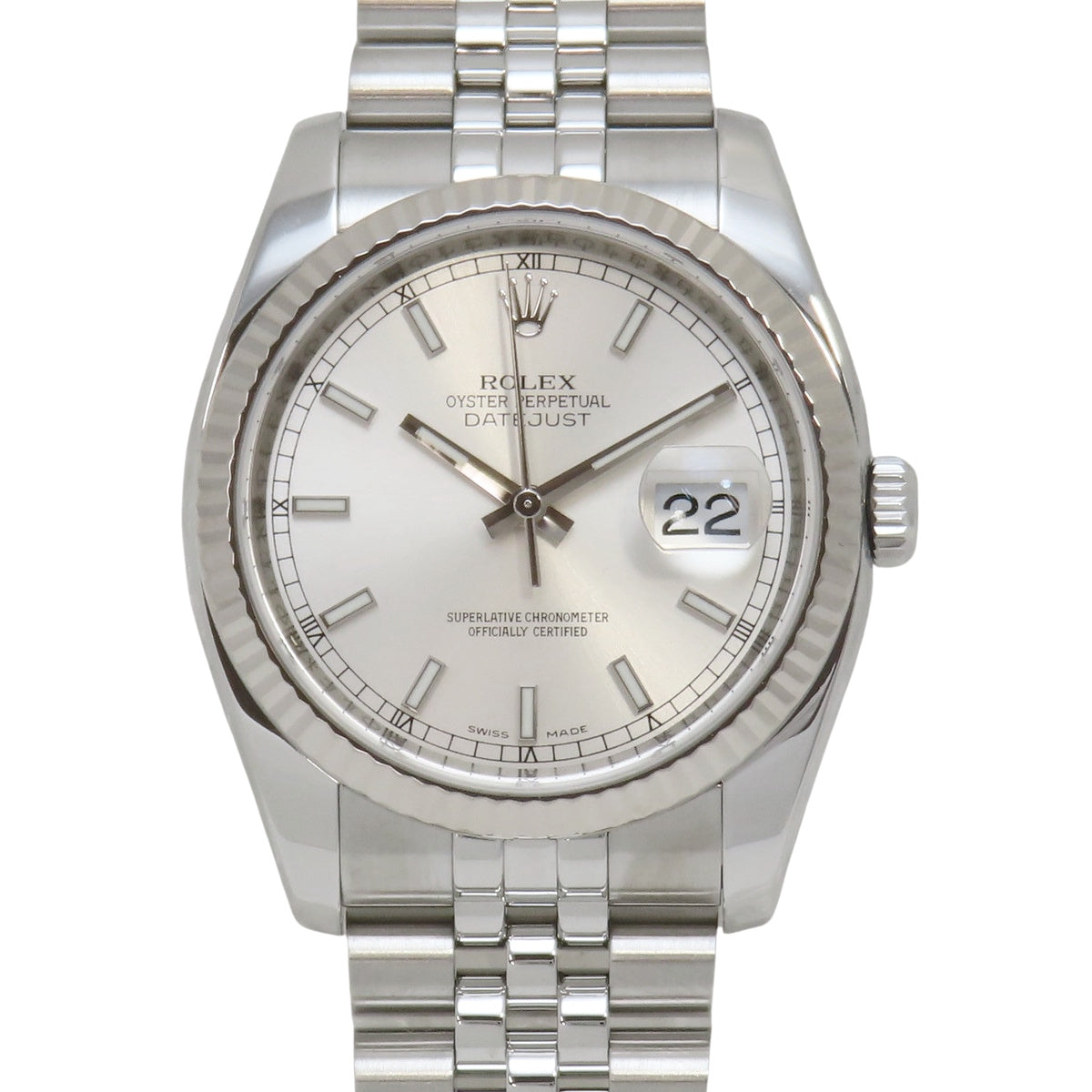 Datejust 116234 白金/精钢 G 字头银色自动男士腕表
