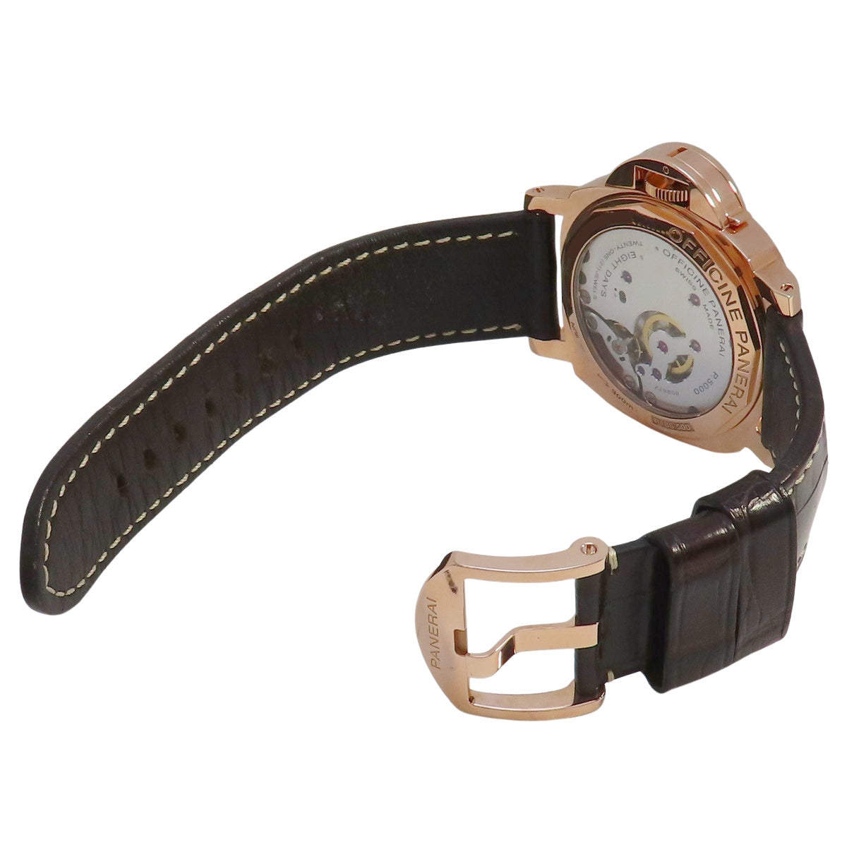 Luminor Marina 8 Days Oro Rosso PAM00511 Pink Gold/Leather Brown Manual Winding Men's