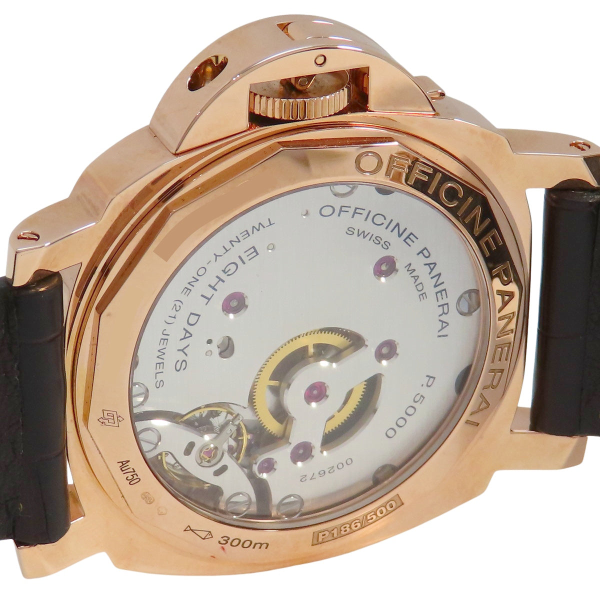Luminor Marina 8 Days Oro Rosso PAM00511 Pink Gold/Leather Brown Manual Winding Men's