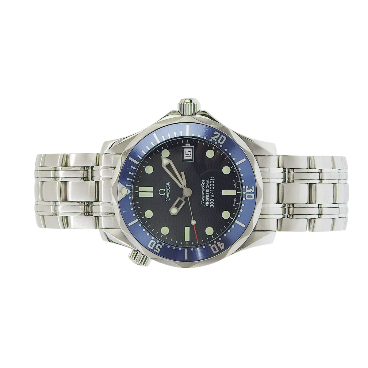 シーマスター300 2561.80 SS ネイビー クオーツ メンズ