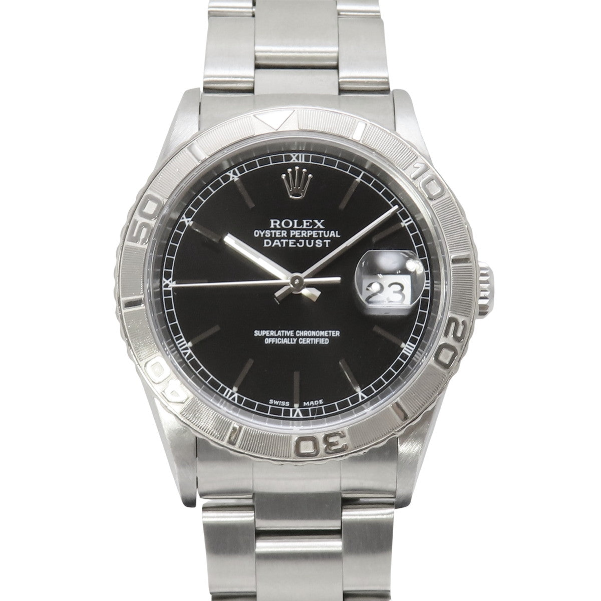 Datejust Thunderbird 16264 WG/SS Y-serial Black Automatic Men's Watch