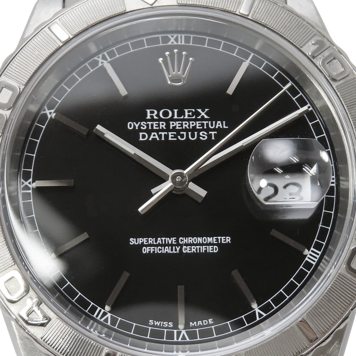 Datejust Thunderbird 16264 WG/SS Y-serial Black Automatic Men's Watch