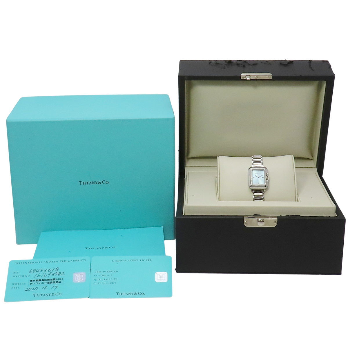 レクタングルTスマイル 68483018 SS ダイヤモンドベゼル クオーツ レディース