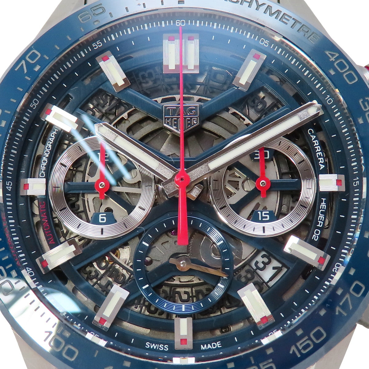 卡莱拉 豪雅02 CBG2011.FC6430 精钢/陶瓷/皮革 蓝色 自动机械 男士