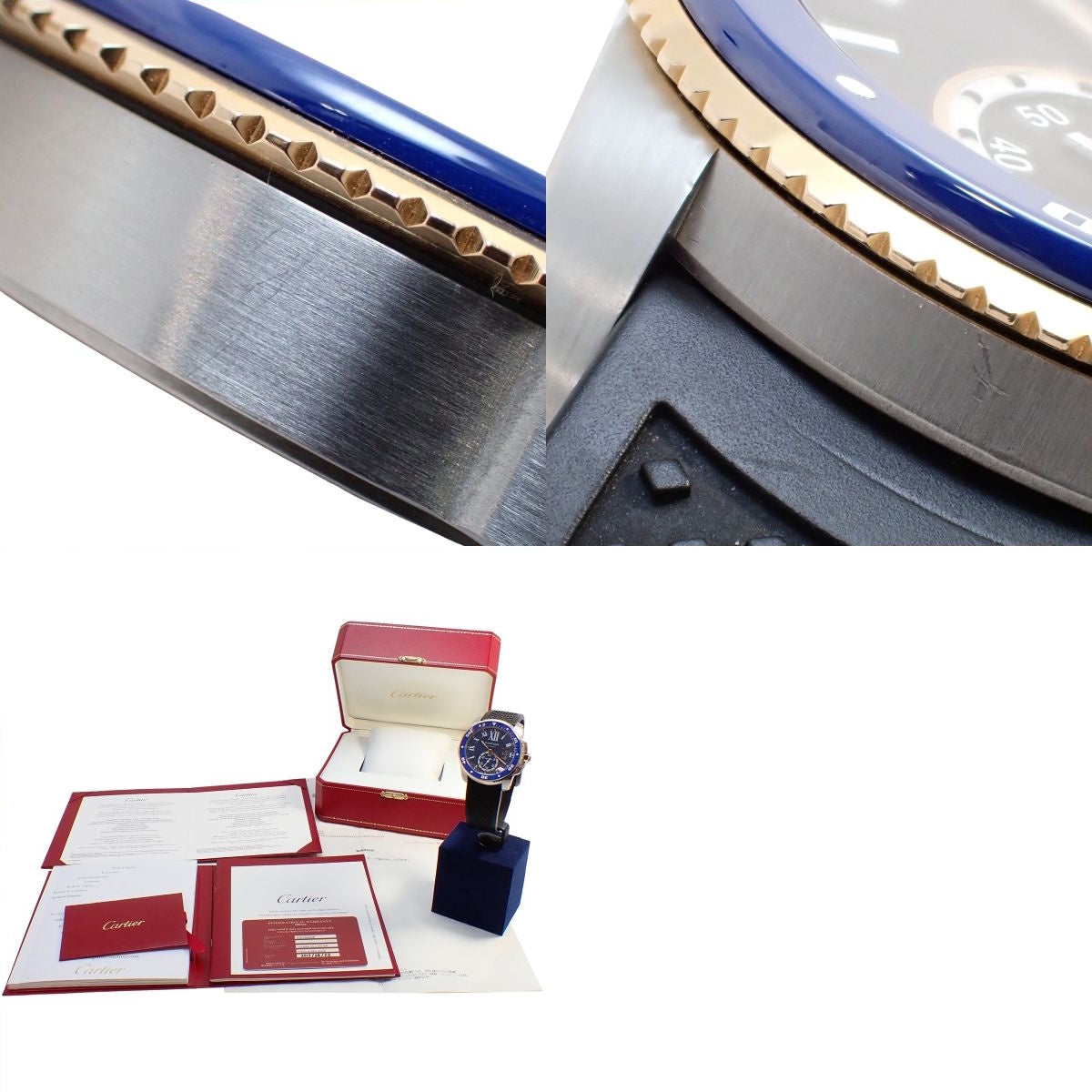 カリブル ダイバー W2CA0008 PG/SS/ラバー ブルー 自動巻き メンズ