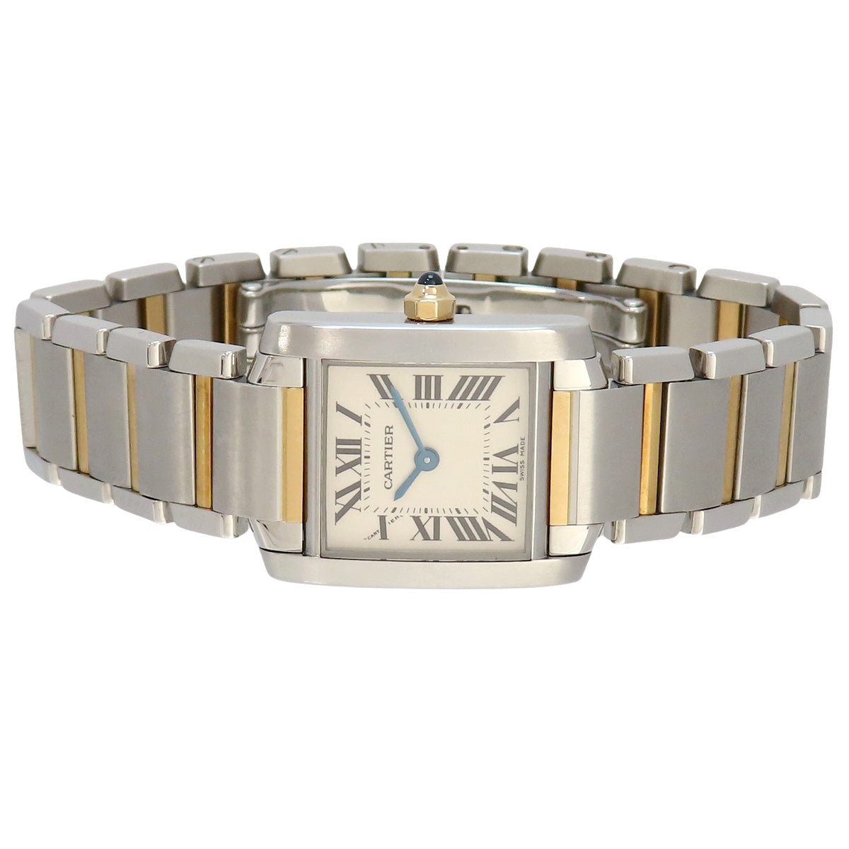 Tank Française SM W510007Q4 YG/SS Ivory Quartz Women's Watch
