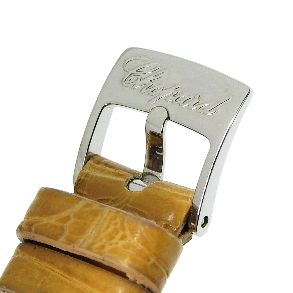 ハッピースポーツ スクエア 5PD 27/8892-23 SS/革 ゴールド クオーツ レディース