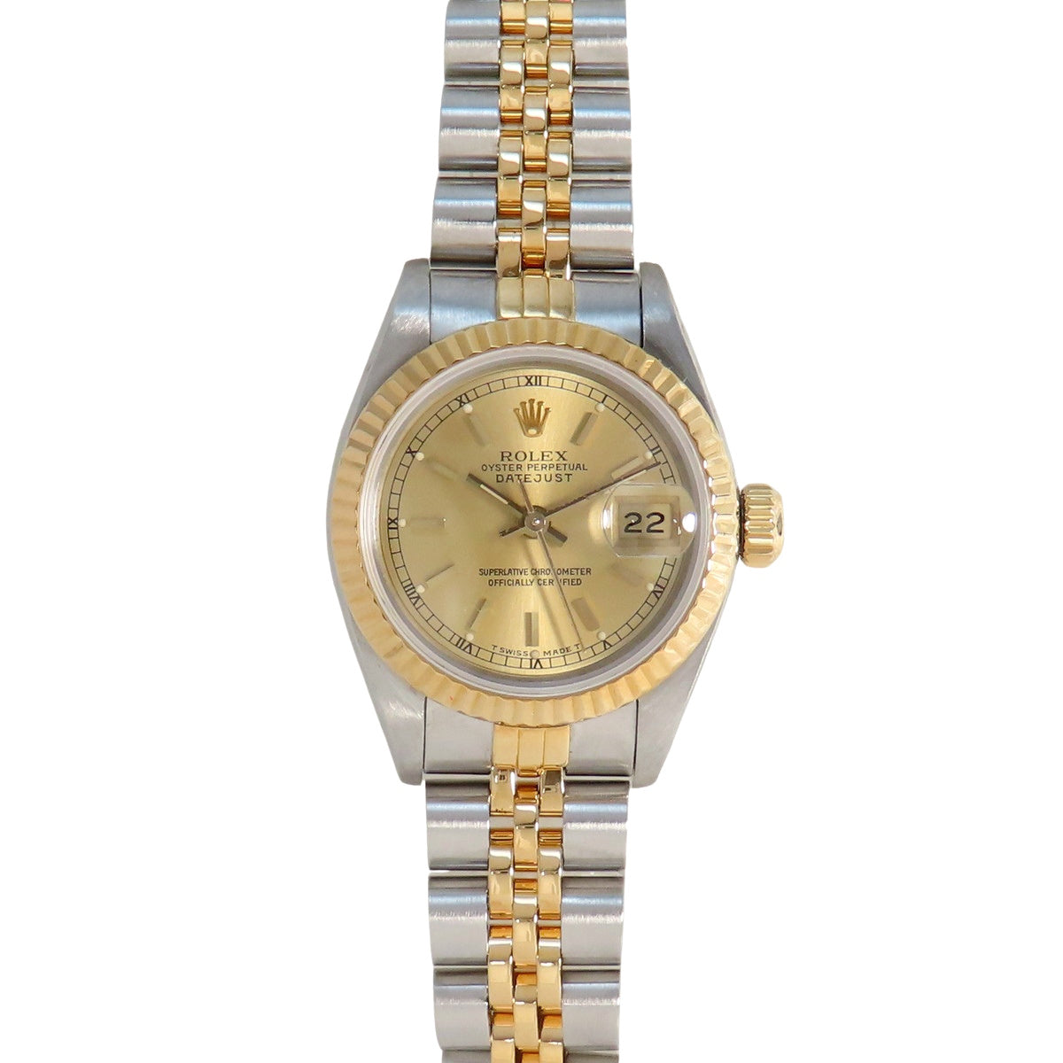 Datejust 69173 YG/SS L 序列号香槟金自动女表