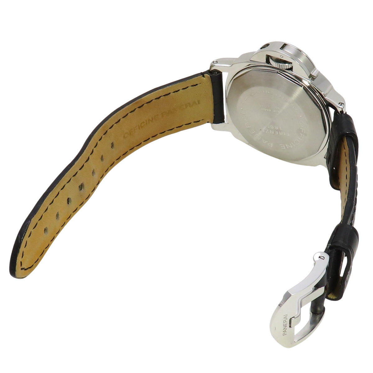 ルミノール パワーリザーブ PAM00090 SS/レザー ブラック 自動巻き メンズ