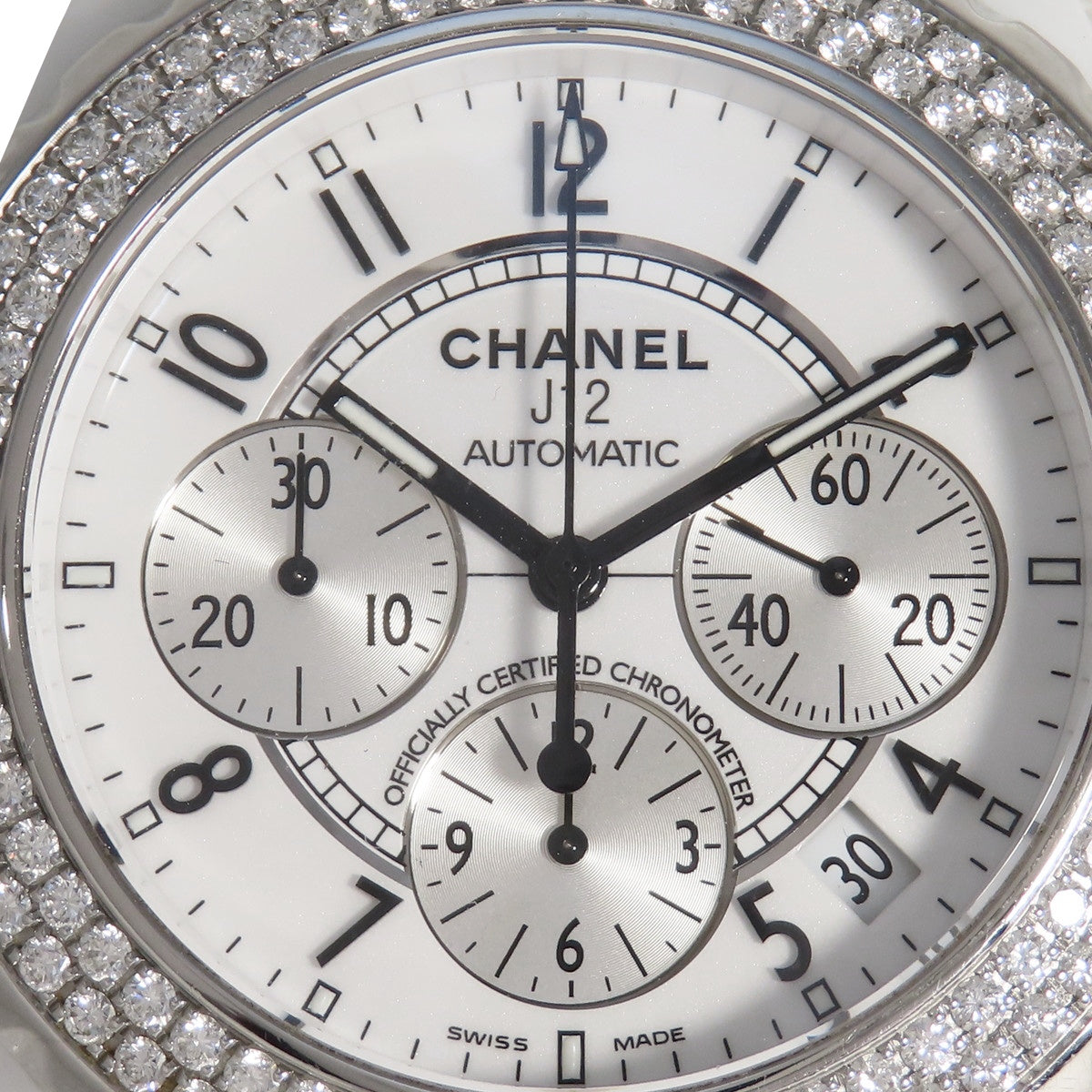 J12 Chronograph J1008 CE Diamond Bezel Automatic Men's Watch