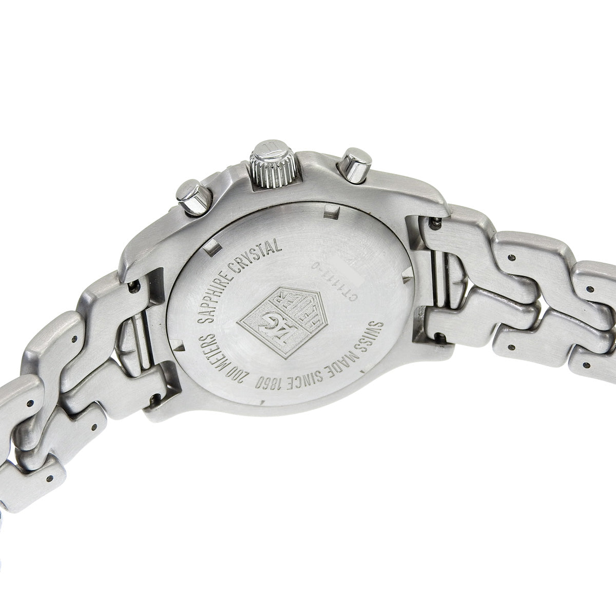Link Chronograph CT1111A SS Black Quartz Men's