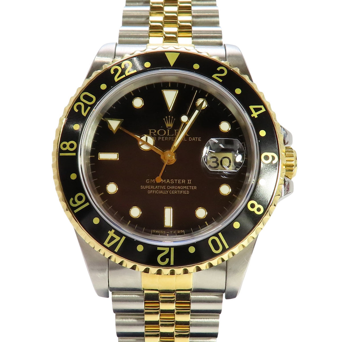 GMT-マスター2 16713 YG/SS S番 ブラック 自動巻き メンズ