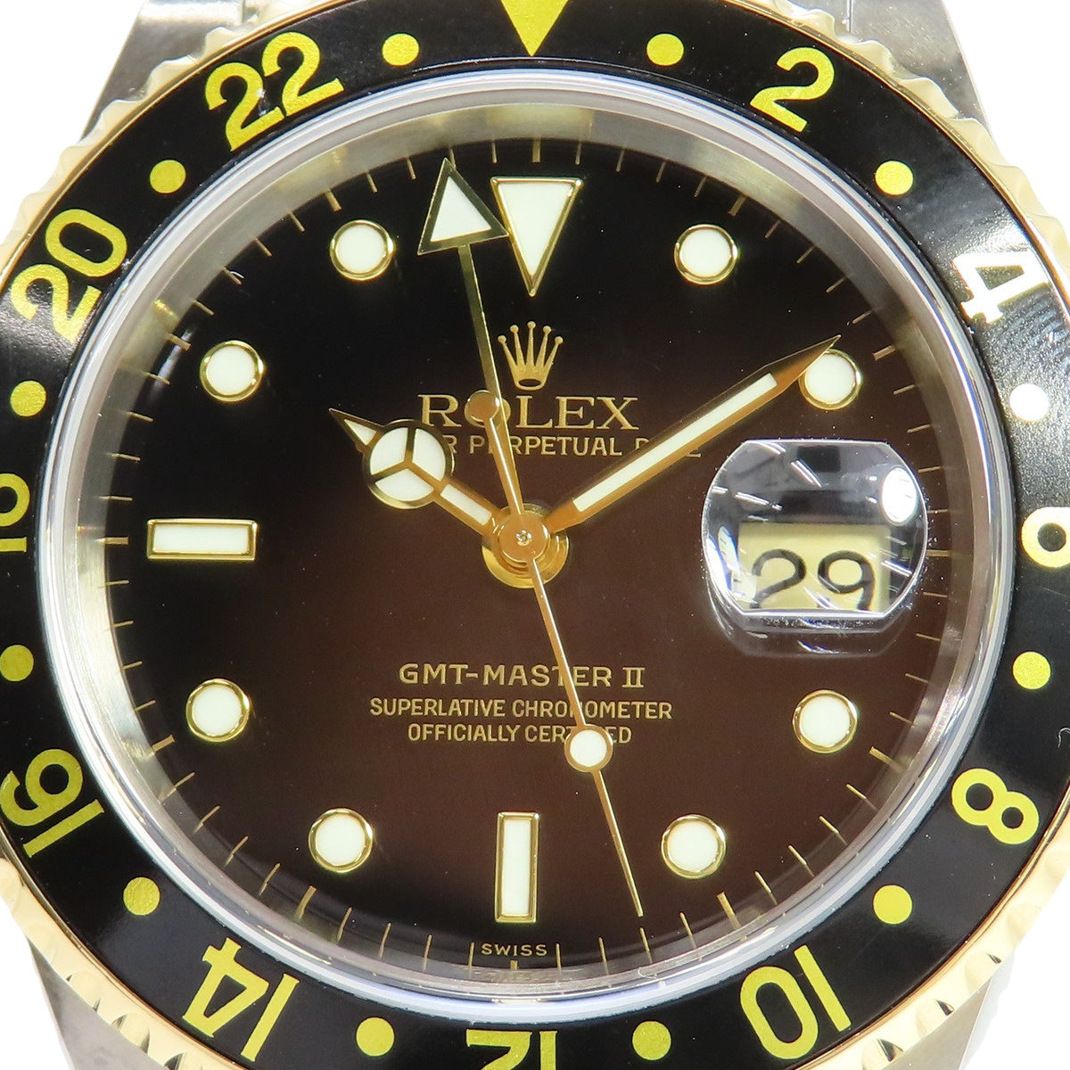 GMT-マスター2 16713 YG/SS A番 ブラック 自動巻き メンズ