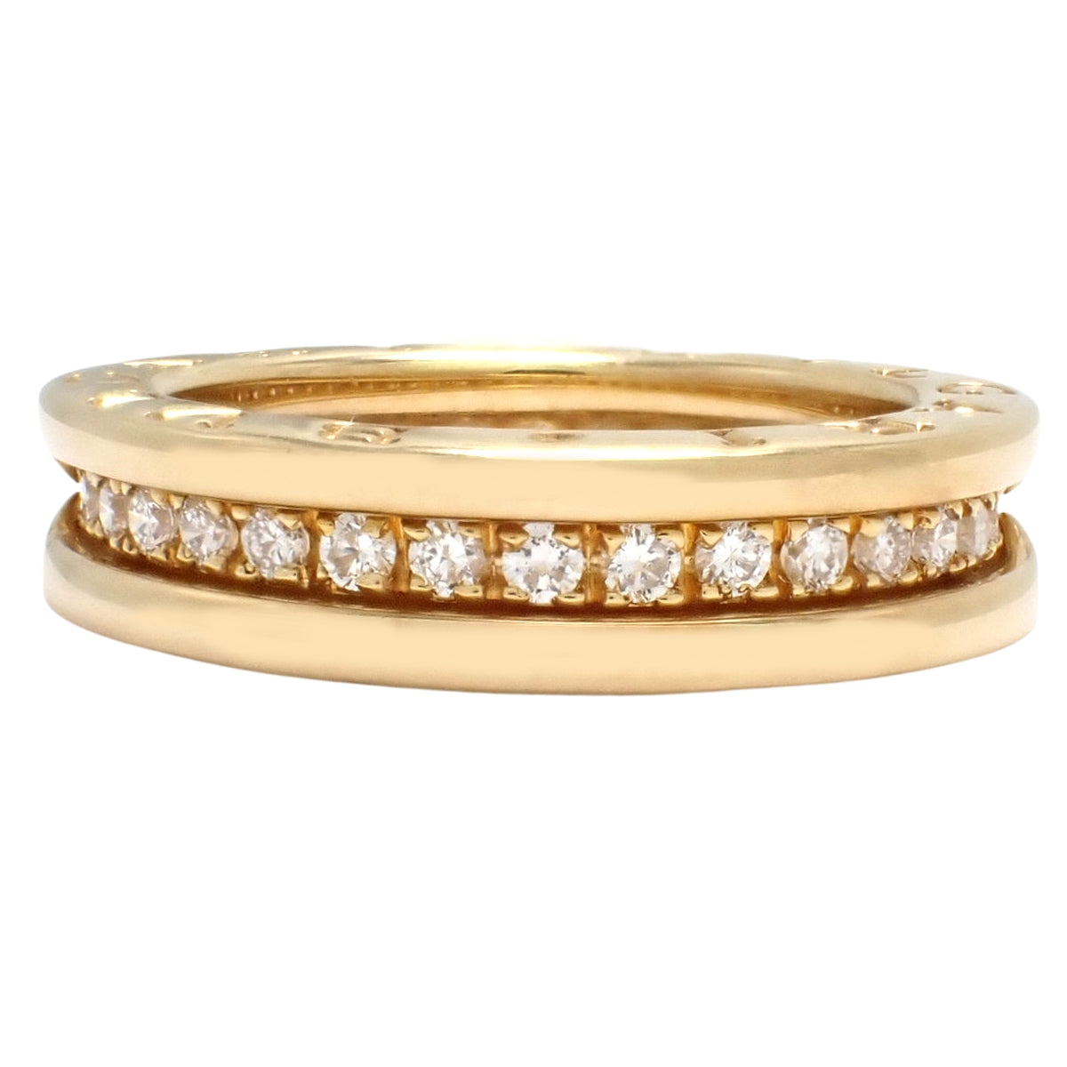 B.zero1 Diamond Ring, 18K Yellow Gold, 48mm, 6.2g