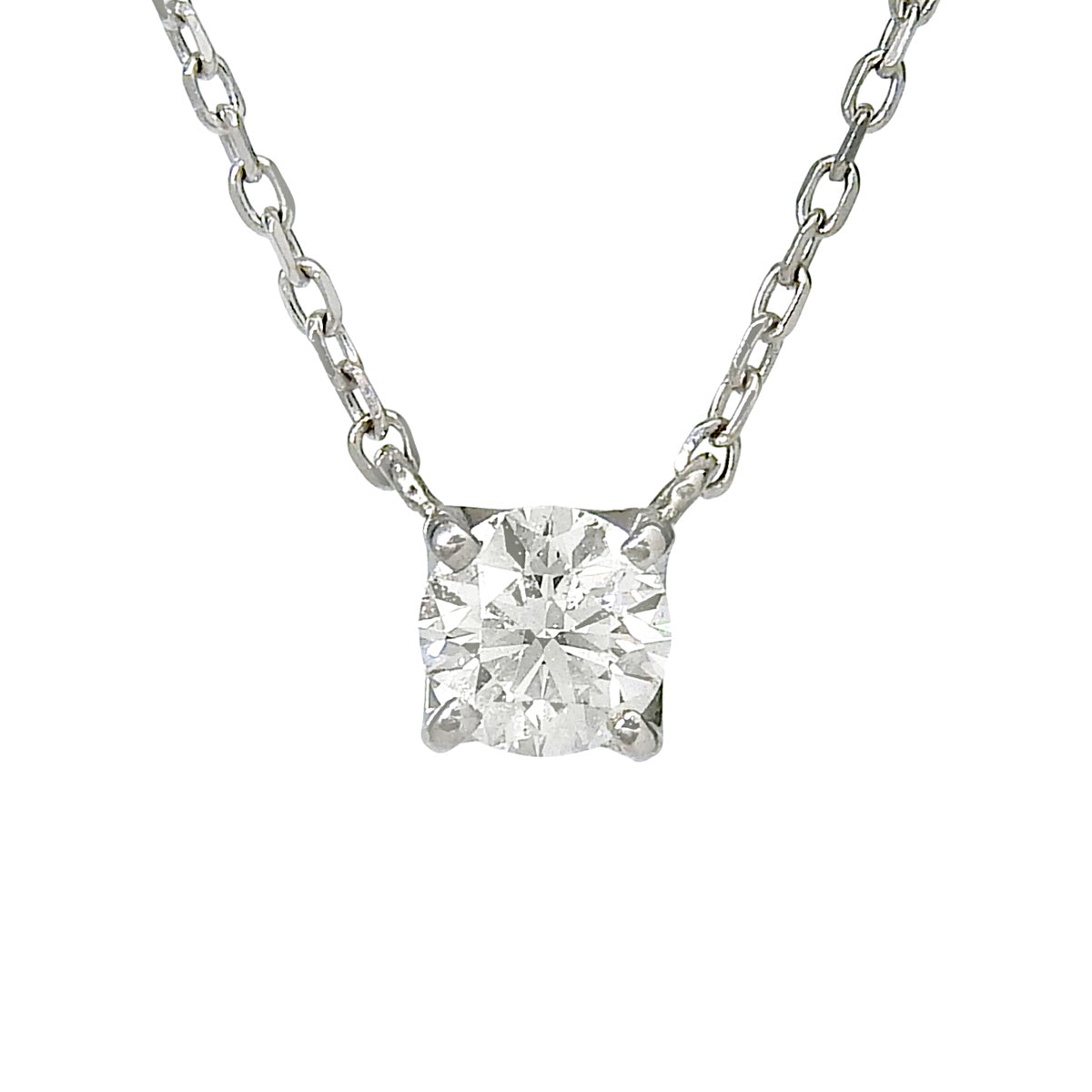 Single Stone Diamond Necklace Diamond D0.196 Platinum Pt950 Platinum Pt850 1.8g 1PD