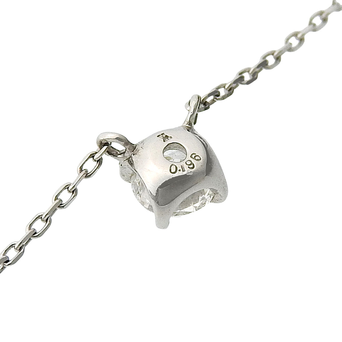 Single Stone Diamond Necklace Diamond D0.196 Platinum Pt950 Platinum Pt850 1.8g 1PD