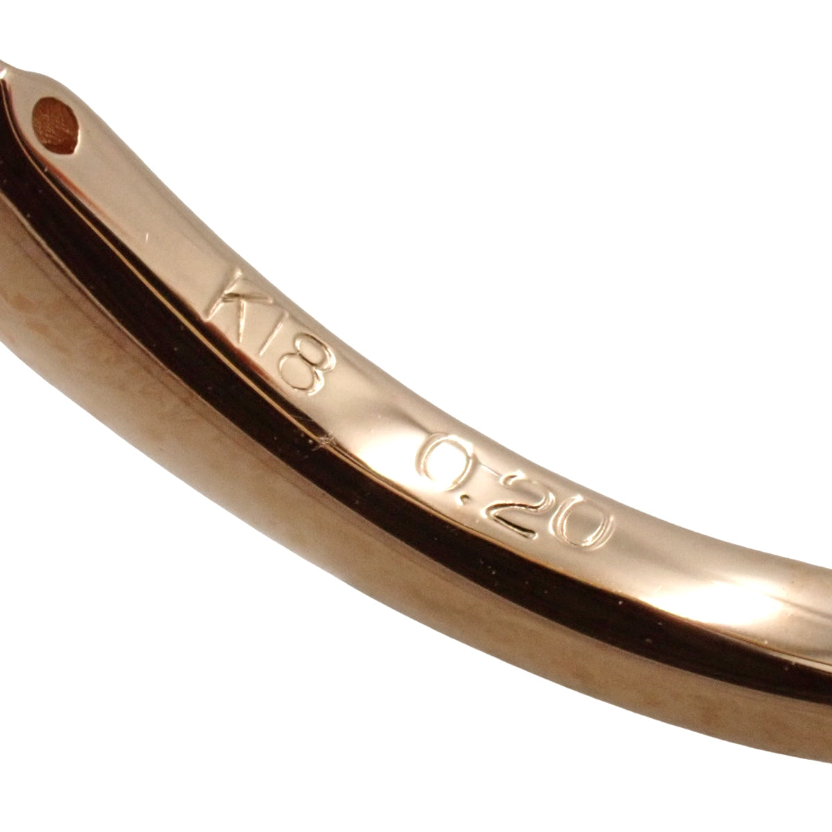 Diamond Ring D0.20 Pink Gold K18PG Size 8 (US) / 48 (EU) 1.6g