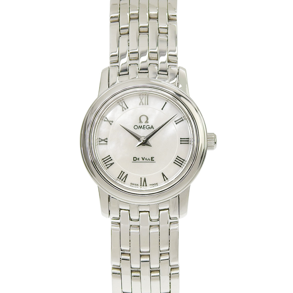 デビル プレステージ 4570.71 SS ホワイトシェル文字盤 ホワイト クオーツ レディース