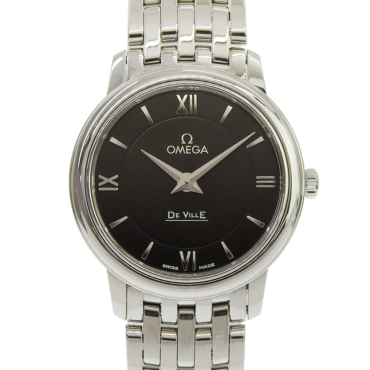 デヴィル プレステージ 424.10.24.60.01.001 SS ブラック クオーツ レディース