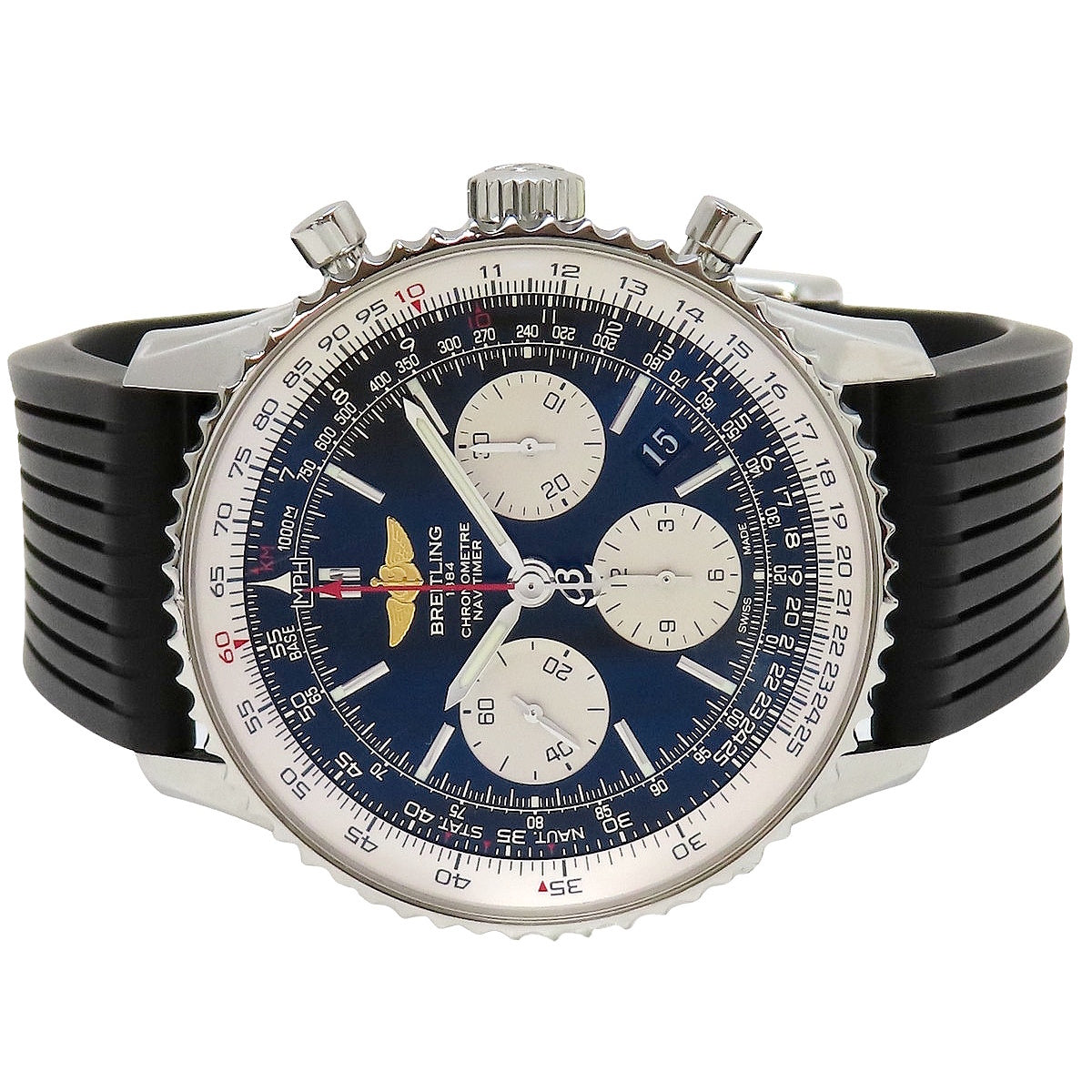 ナビタイマー 01 クロノグラフ AB0120 SS/ラバー ブラック 自動巻き メンズ