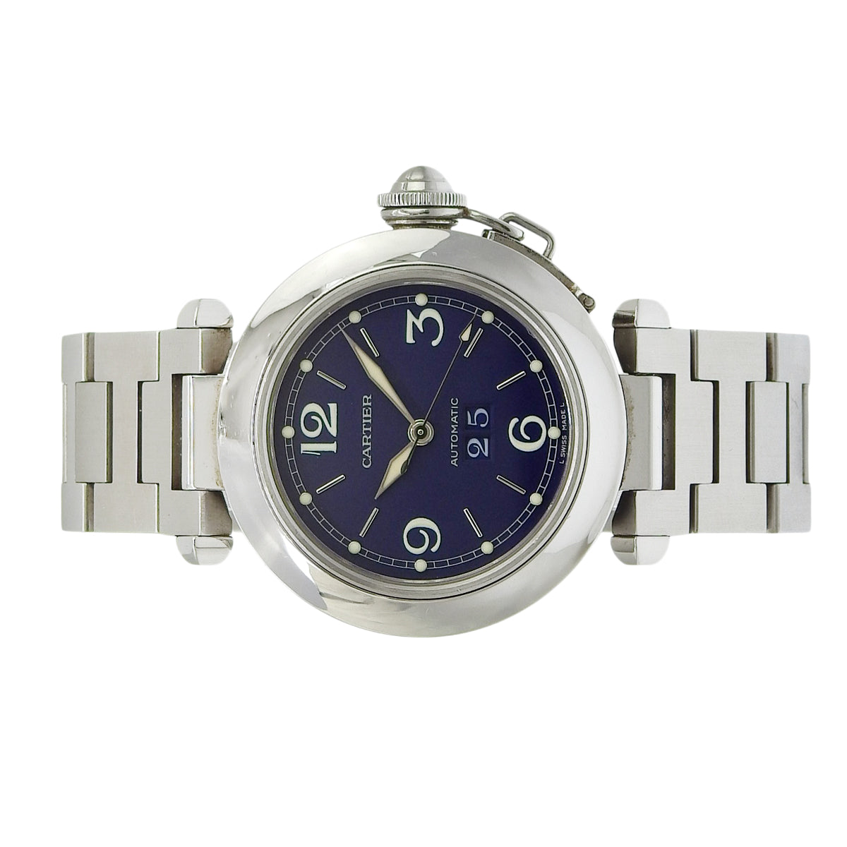 パシャC ビッグデイト W31047M7 SS ネイビー 自動巻き メンズ